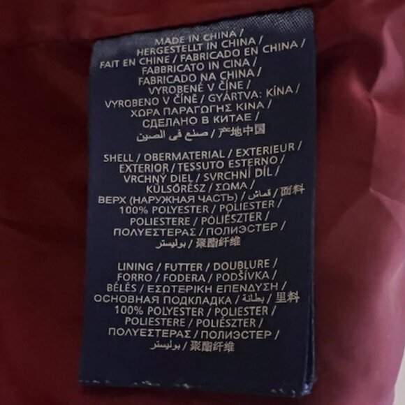 GANT Navy Floral Print Quilted Puffer Jacket Size M - Picture 9 of 10